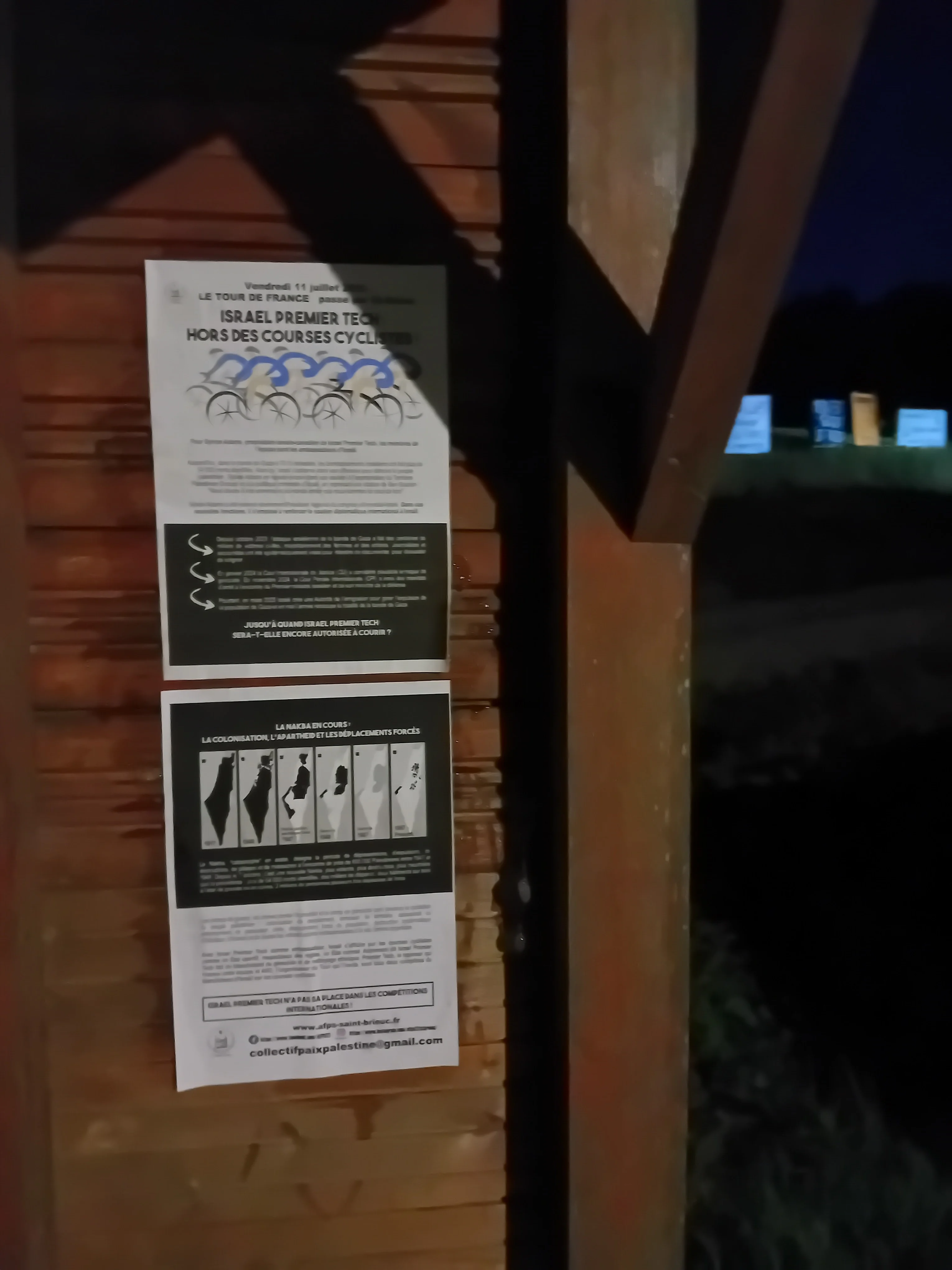 Collage informatif à Grâces-Uzel 