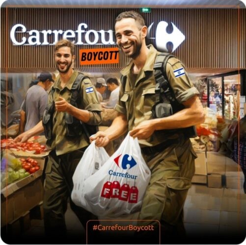 Soldats à Carrefour