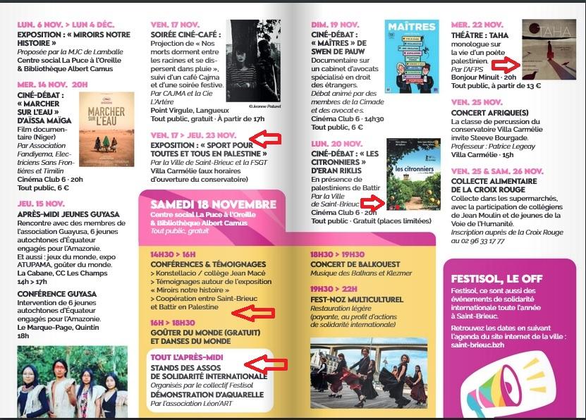 Programme festisol fleche palestine